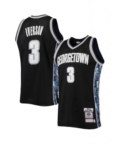 Men's Allen Iverson Black Georgetown Hoyas 1995-96 Authentic Throwback Jersey $99.20 Jersey