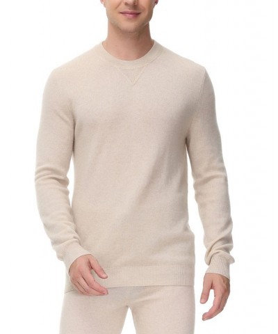 Men's Cashmere Lounge Sweatshirt White $53.90 Pajama