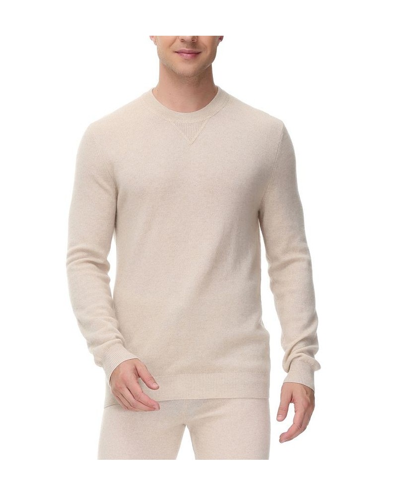 Men's Cashmere Lounge Sweatshirt White $53.90 Pajama