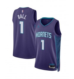 Men's Brand LaMelo Ball Purple Charlotte Hornets 2022/23 Statement Edition Swingman Jersey $46.00 Jersey