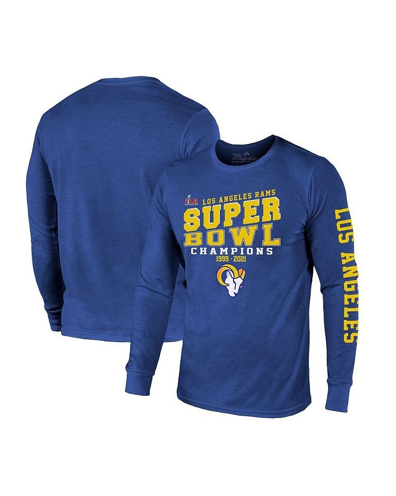 Men's Threads Royal Los Angeles Rams 2-Time Super Bowl Champions Loudmouth Long Sleeve T-shirt $26.21 T-Shirts