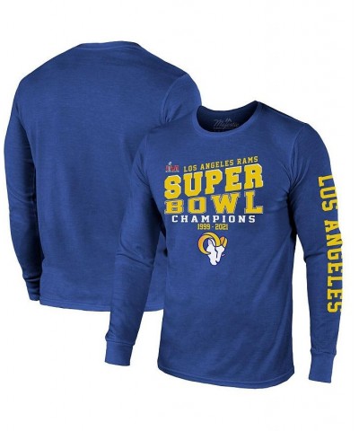 Men's Threads Royal Los Angeles Rams 2-Time Super Bowl Champions Loudmouth Long Sleeve T-shirt $26.21 T-Shirts