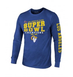 Men's Threads Royal Los Angeles Rams 2-Time Super Bowl Champions Loudmouth Long Sleeve T-shirt $26.21 T-Shirts