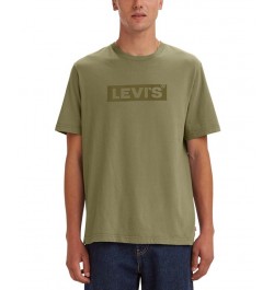 Men's Boxtab Logo Graphic Crewneck T-Shirt Green $14.96 T-Shirts