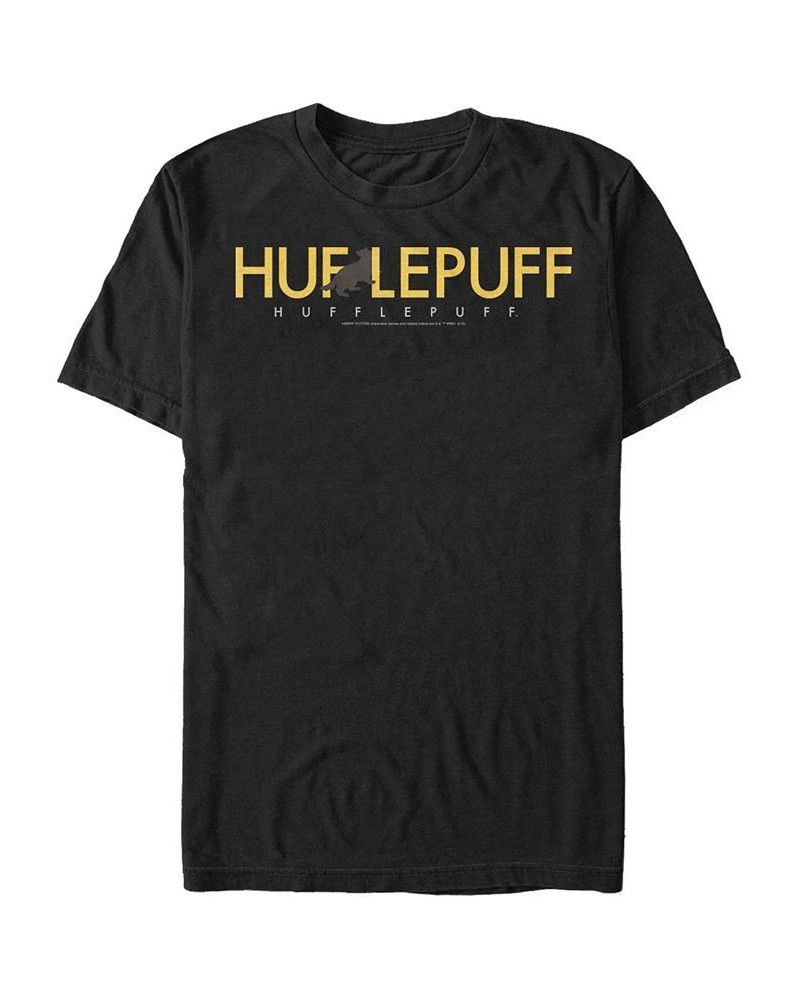 Harry Potter Men's Hufflepuff Text Logo Short Sleeve T-Shirt $19.94 T-Shirts