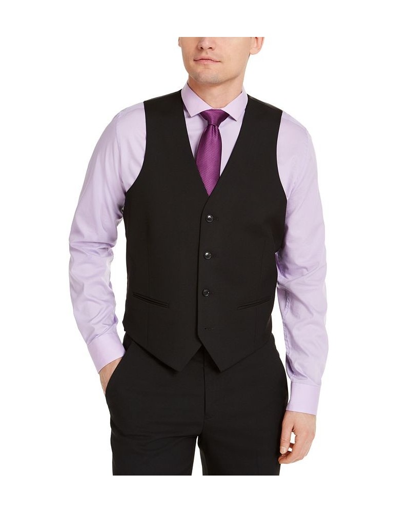 Men's Classic-Fit Stretch Solid Suit Vest PD01 $24.74 Suits