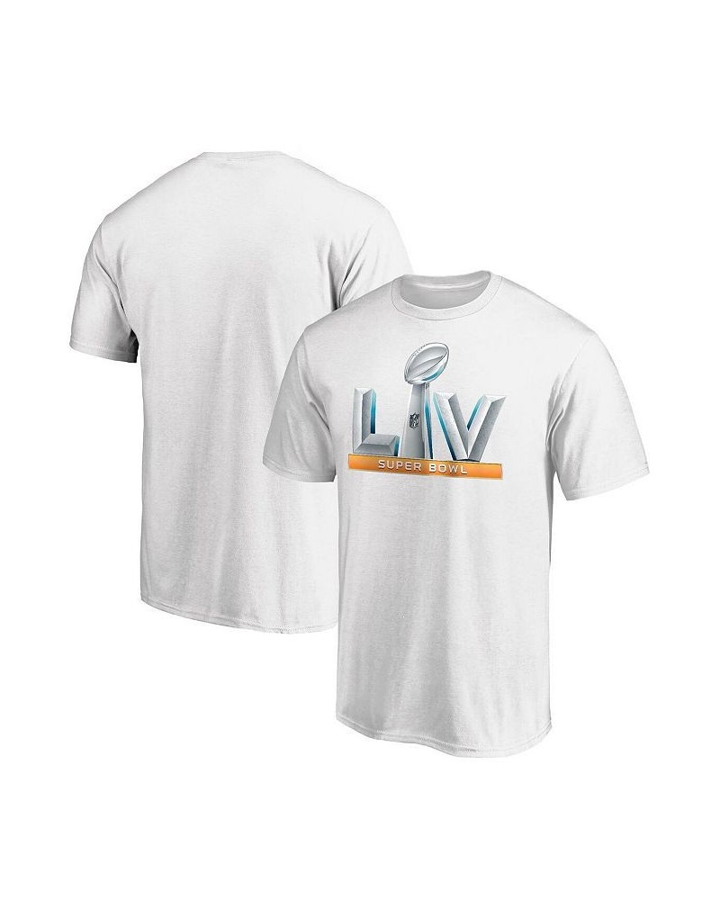 Men's White Super Bowl LV Logo Upper T-shirt $14.88 T-Shirts