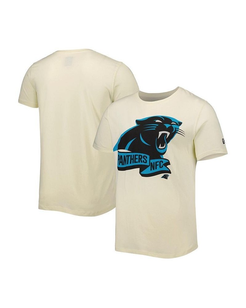 Men's Cream Carolina Panthers Sideline Chrome T-shirt $15.54 T-Shirts