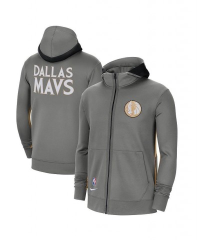 Men's Gray Dallas Mavericks 2020/21 City Edition Showtime Full-Zip Hoodie $65.00 Sweatshirt