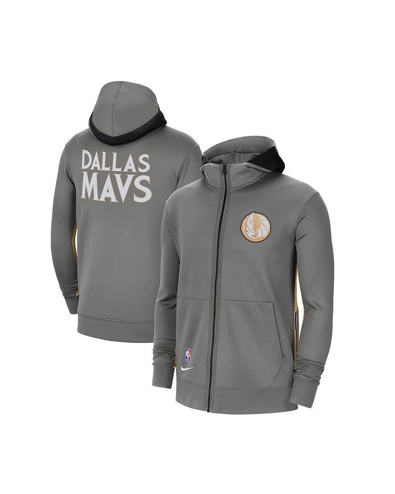 Men's Gray Dallas Mavericks 2020/21 City Edition Showtime Full-Zip Hoodie $65.00 Sweatshirt