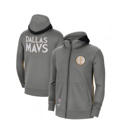 Men's Gray Dallas Mavericks 2020/21 City Edition Showtime Full-Zip Hoodie $65.00 Sweatshirt