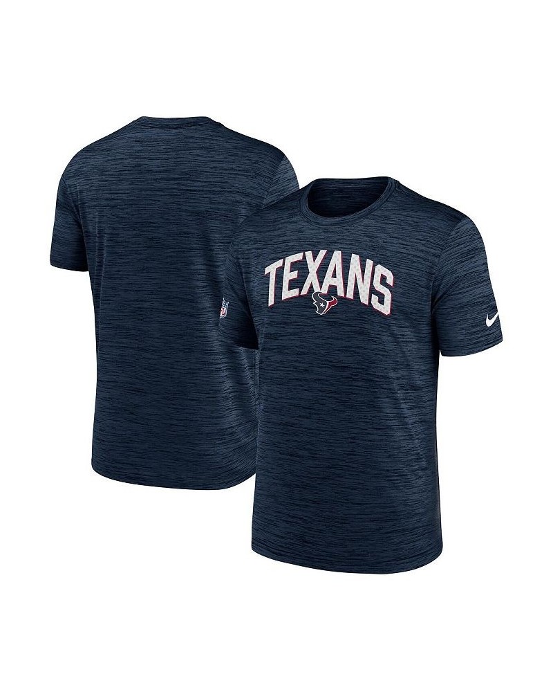 Men's Navy Houston Texans Velocity Athletic Stack Performance T-shirt $27.49 T-Shirts