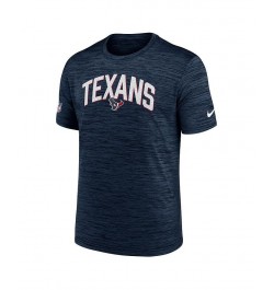 Men's Navy Houston Texans Velocity Athletic Stack Performance T-shirt $27.49 T-Shirts