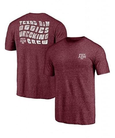 Men's Heathered Maroon Texas A M Aggies Wavy Tri-Blend T-shirt $19.19 T-Shirts