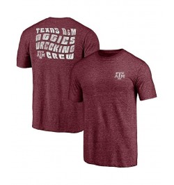 Men's Heathered Maroon Texas A M Aggies Wavy Tri-Blend T-shirt $19.19 T-Shirts