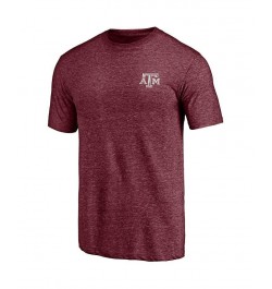 Men's Heathered Maroon Texas A M Aggies Wavy Tri-Blend T-shirt $19.19 T-Shirts