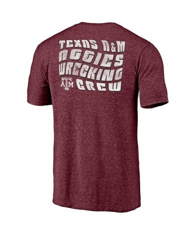 Men's Heathered Maroon Texas A M Aggies Wavy Tri-Blend T-shirt $19.19 T-Shirts