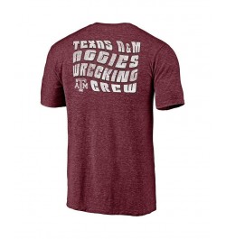 Men's Heathered Maroon Texas A M Aggies Wavy Tri-Blend T-shirt $19.19 T-Shirts