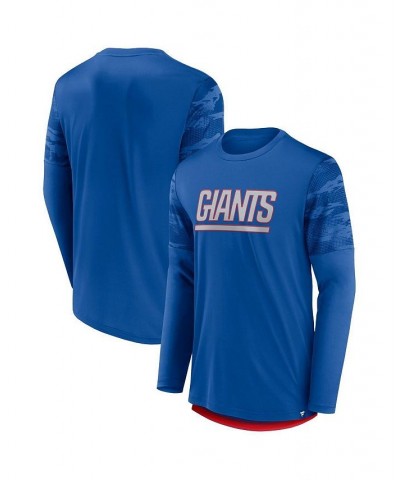 Men's Branded Royal, Red New York Giants Square Off Long Sleeve T-shirt $19.35 T-Shirts