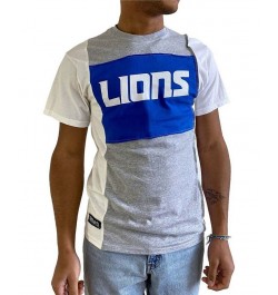 Men's Heathered Gray Detroit Lions Split T-shirt $28.99 T-Shirts