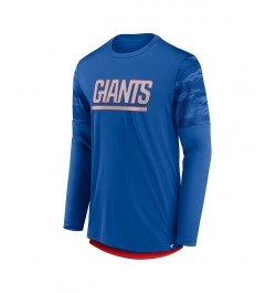 Men's Branded Royal, Red New York Giants Square Off Long Sleeve T-shirt $19.35 T-Shirts