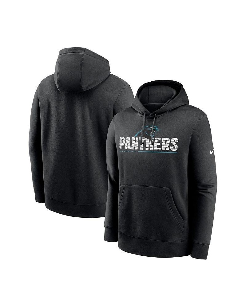 Men's Black Carolina Panthers Team Impact Club Pullover Hoodie $37.60 Sweatshirt