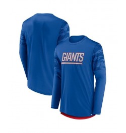 Men's Branded Royal, Red New York Giants Square Off Long Sleeve T-shirt $19.35 T-Shirts