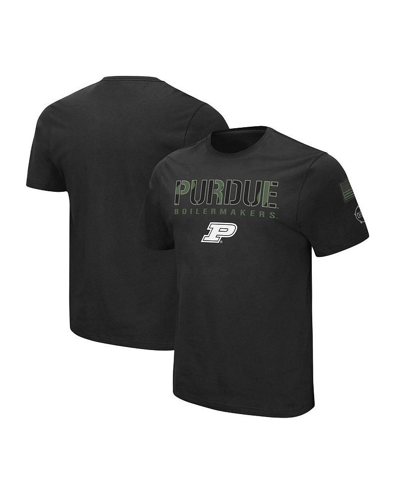 Men's Black Purdue Boilermakers Big and Tall OHT Military-inspired Appreciation Informer T-shirt $29.99 T-Shirts