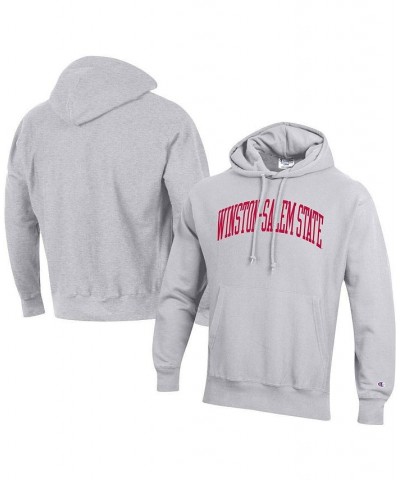 Men's Gray Winston-Salem State Rams Tall Arch Pullover Hoodie $42.75 Sweatshirt