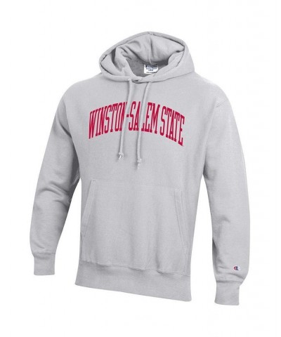 Men's Gray Winston-Salem State Rams Tall Arch Pullover Hoodie $42.75 Sweatshirt