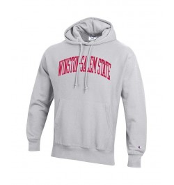 Men's Gray Winston-Salem State Rams Tall Arch Pullover Hoodie $42.75 Sweatshirt