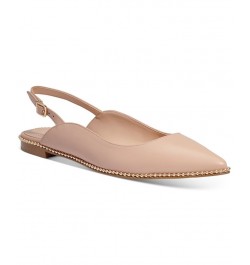 Women's Vae Studded Slingback Flats PD02 $75.20 Shoes