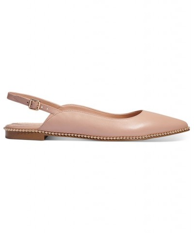 Women's Vae Studded Slingback Flats PD02 $75.20 Shoes