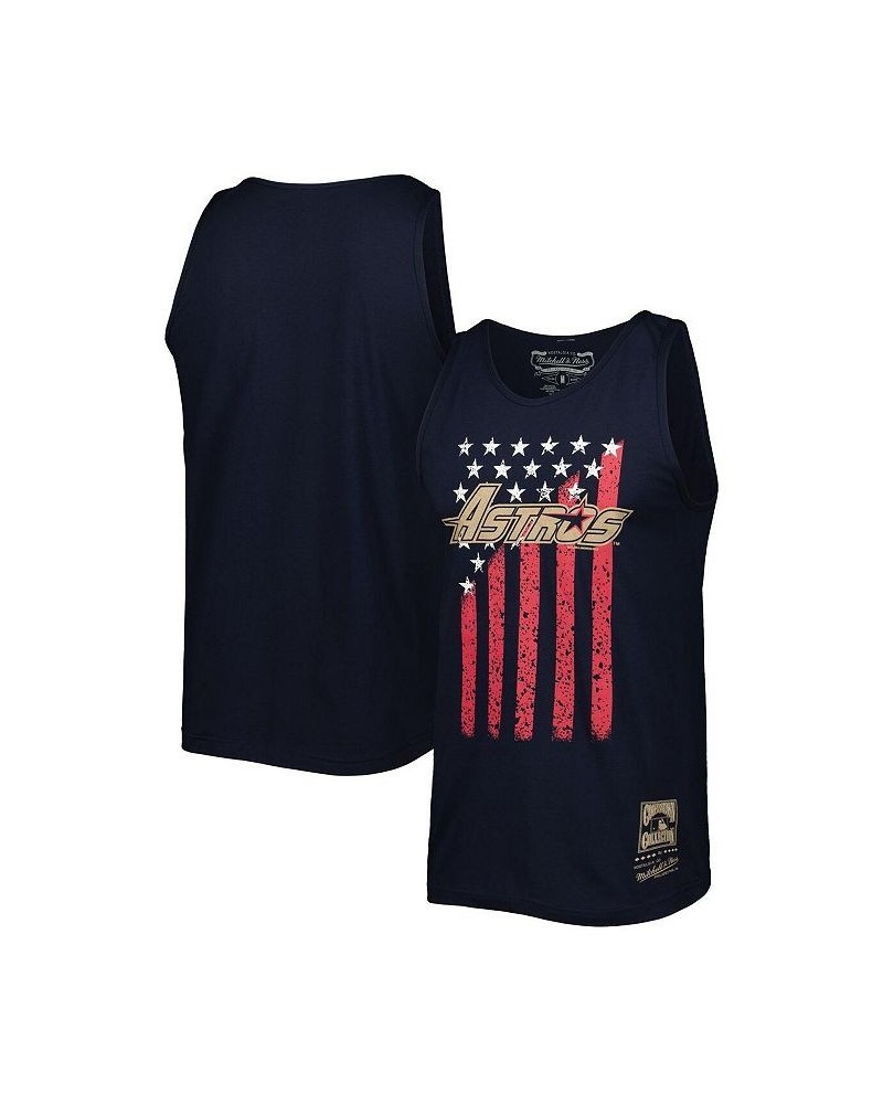 Men's Navy Houston Astros Cooperstown Collection Stars and Stripes Tank Top $13.60 T-Shirts