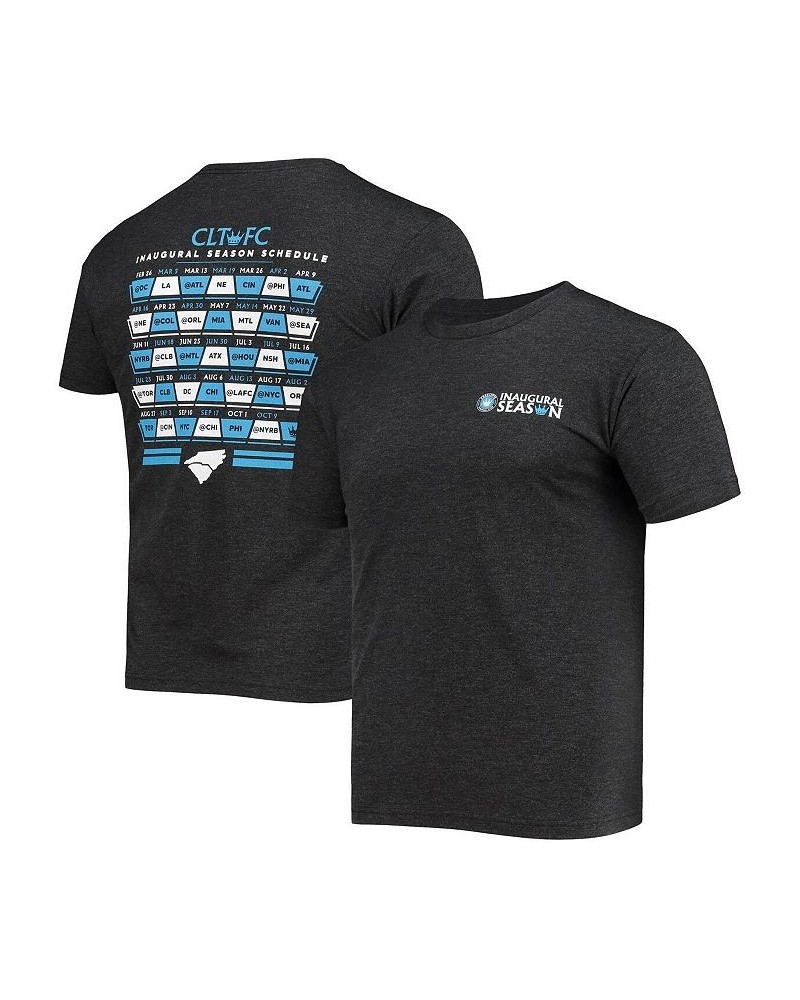 Men's Black Charlotte FC Inaugural Season Tri-Blend T-shirt $28.49 T-Shirts