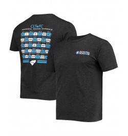 Men's Black Charlotte FC Inaugural Season Tri-Blend T-shirt $28.49 T-Shirts