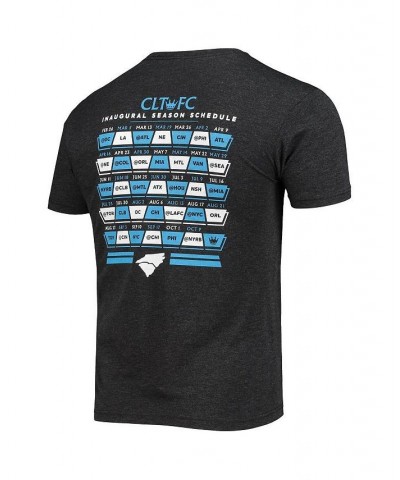 Men's Black Charlotte FC Inaugural Season Tri-Blend T-shirt $28.49 T-Shirts