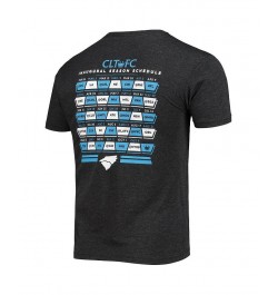 Men's Black Charlotte FC Inaugural Season Tri-Blend T-shirt $28.49 T-Shirts