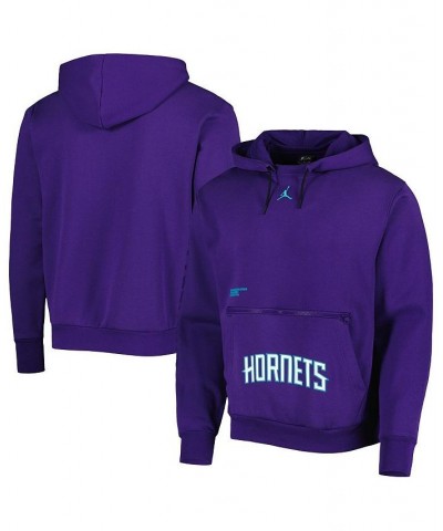 Men's Brand Purple Charlotte Hornets Courtside Statement Edition Pullover Hoodie $35.77 Sweatshirt