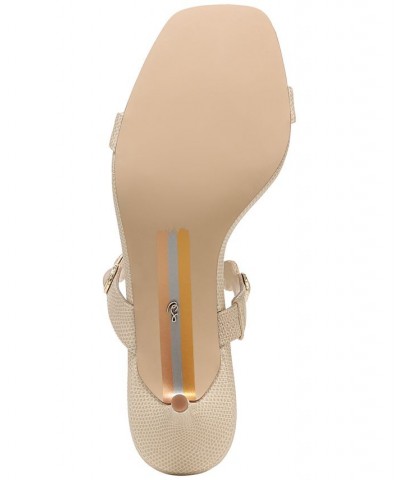 Palma Mid-Heel Embellished Dress Sandals Tan/Beige $65.60 Shoes