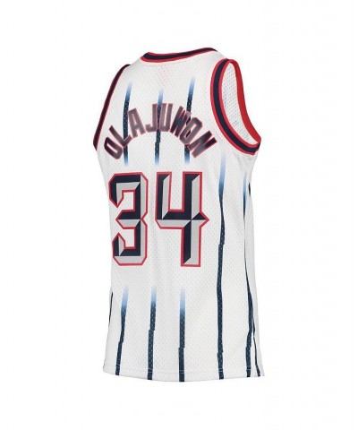 Men's Hakeem Olajuwon White Houston Rockets 1996-97 Hardwood Classics Swingman Jersey $54.39 Jersey