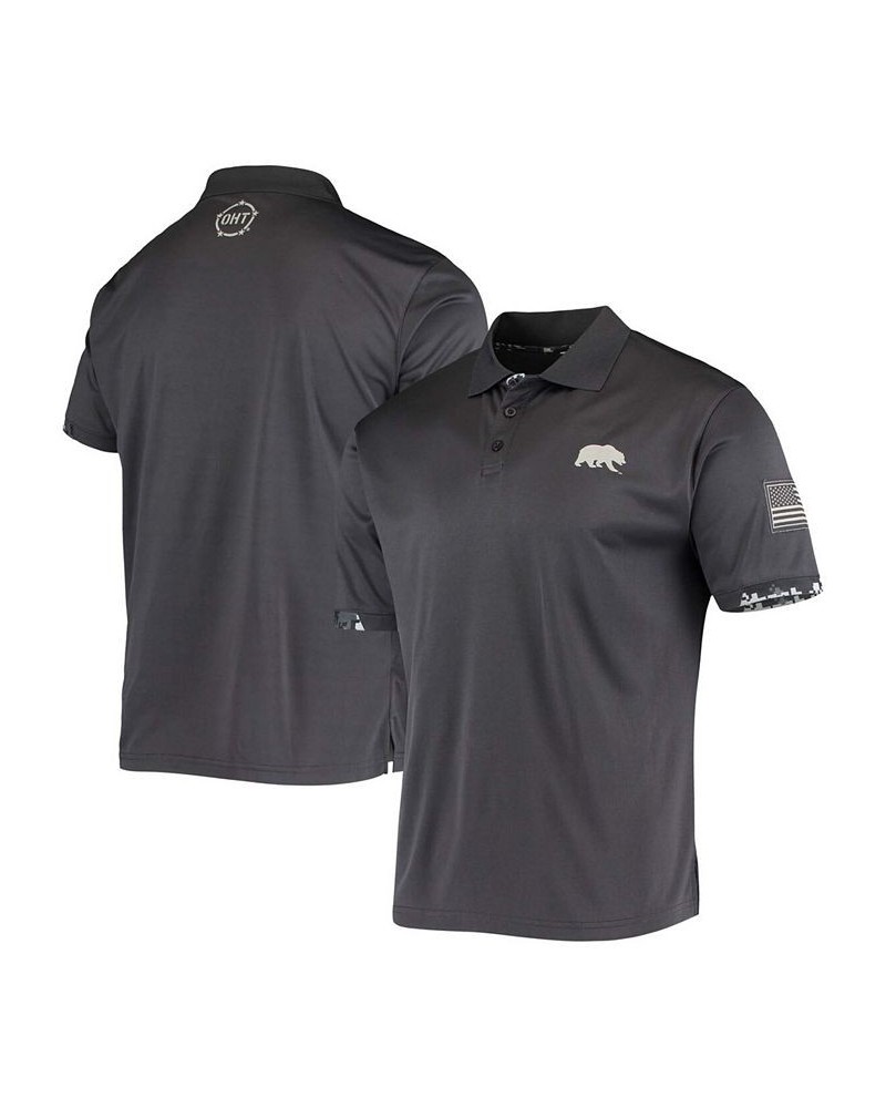 Men's Charcoal Cal Bears OHT Military Inspired Appreciation Digital Camo Polo $24.20 Polo Shirts