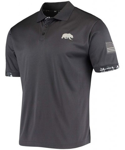 Men's Charcoal Cal Bears OHT Military Inspired Appreciation Digital Camo Polo $24.20 Polo Shirts