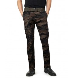 Men's Belted Cargo Pants Olive Camo $41.34 Pants