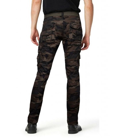 Men's Belted Cargo Pants Olive Camo $41.34 Pants