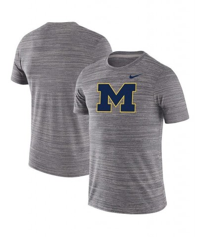 Men's Gray Michigan Wolverines Team Logo Velocity Legend Performance T-shirt $24.75 T-Shirts