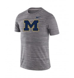 Men's Gray Michigan Wolverines Team Logo Velocity Legend Performance T-shirt $24.75 T-Shirts