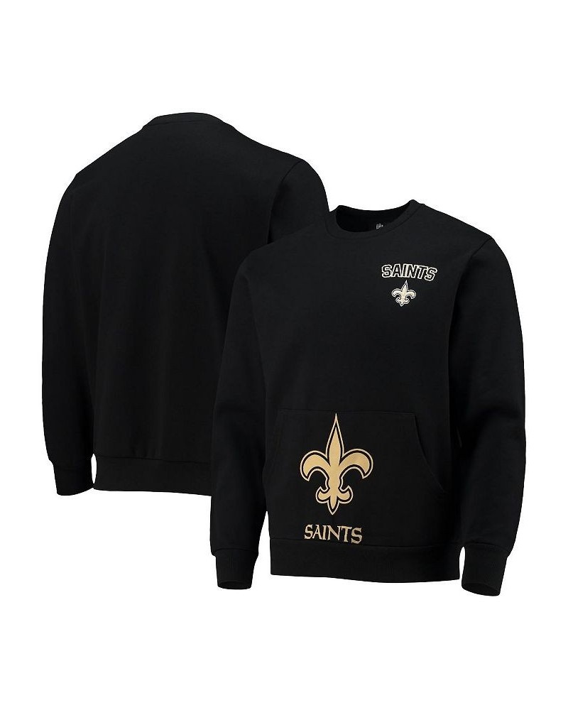 Men's Black New Orleans Saints Pocket Pullover Sweater $28.42 Sweaters