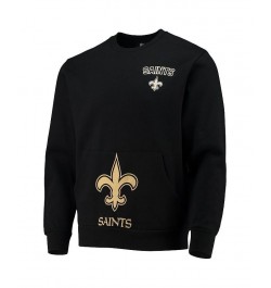 Men's Black New Orleans Saints Pocket Pullover Sweater $28.42 Sweaters