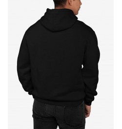 Men's Howling Wolf Word Art Hooded Sweatshirt Black $35.99 Sweatshirt